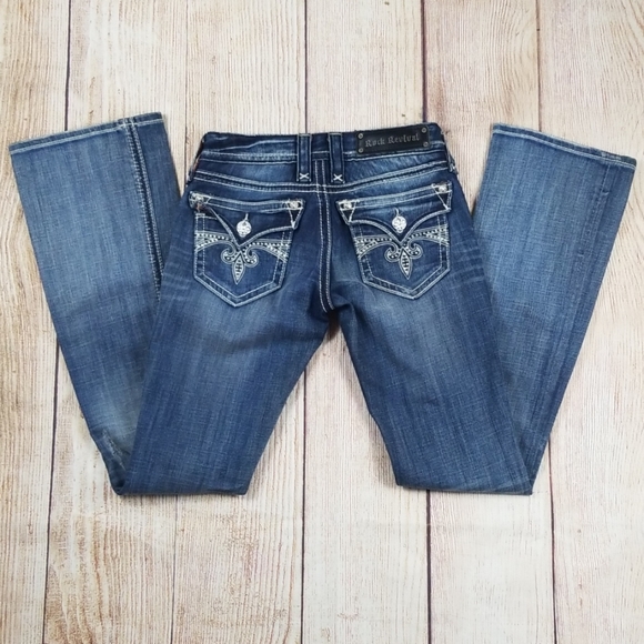Rock Revival Denim - Rock Revival Rhinestone Sora Boot Jeans 25"